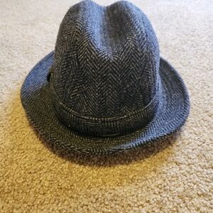 Vintage Pendleton Gray Herringbone Wool Hat